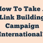 How To Take A Link Building Campaign International